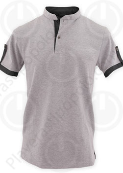 Playera Polo Gris Playera Tipo Polo Cuello Mao