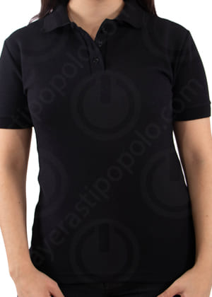 Playera Tipo Polo Mujer 3 Playera Tipo Polo Negra Mujer